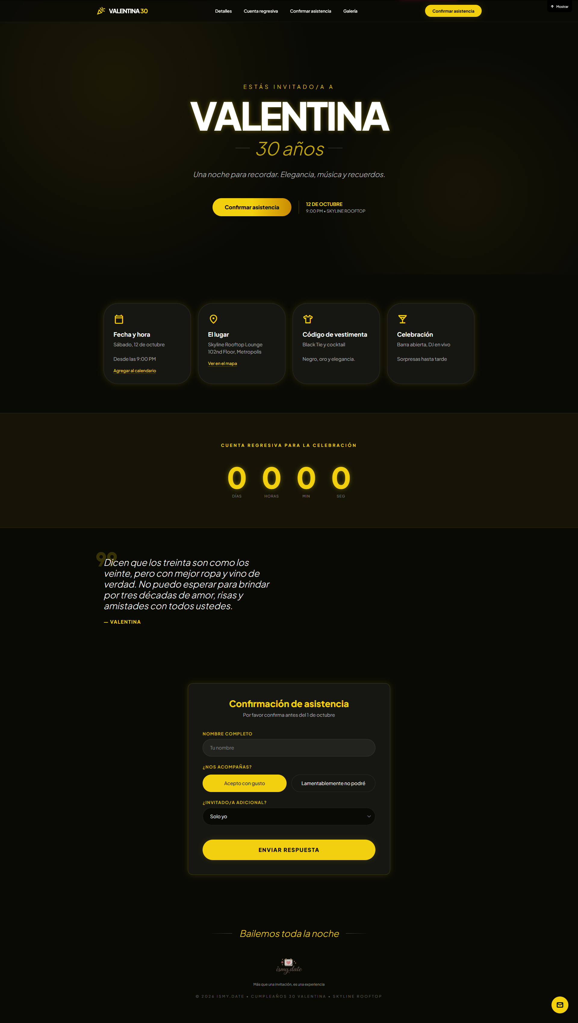 Elegant Night - Cumpleaños 30